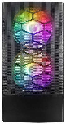 Корпус 1STPLAYER FIREBASE X4-M, черный, mATX, Без БП (X4-M-BK-2F1P-1F1)