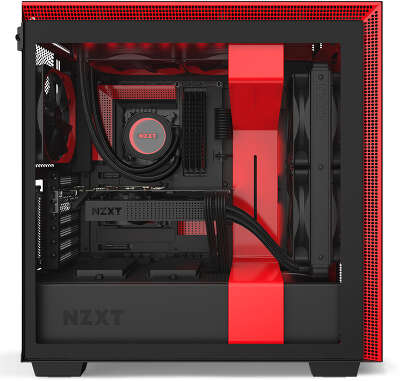 Корпус NZXT H710i Black/red, черный, ATX, Без БП (CA-H710I-BR)