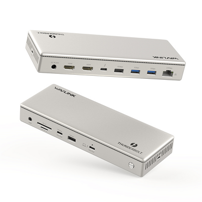 Док-станция Docking Station WAVLINK Thunderbolt 4 TripleDisplay/96W Power Delivery Include 160W Adapter/2xUSB-A 10Gbps/2xUSB-A 5Gbps/1xUSB-C/1xThunderbolt4/2xHDMI 2.1/1x2.5GigabitLAN/1xComboAudioJack/1xCardReader