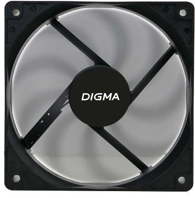 Вентилятор DIGMA DFAN-120-9, 120 мм, 1200rpm, 23 дБ, 3-pin+4-pin Molex, 1шт