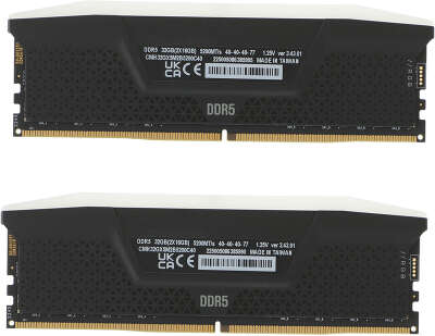 Набор памяти DDR5 DIMM 2x16Gb DDR5200 Corsair Vengeance RGB (CMH32GX5M2B5200C40)