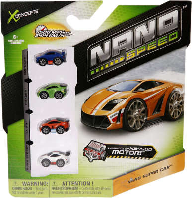SPIN MASTER 90101 Nano Speed, 4 машинки в ассортименте