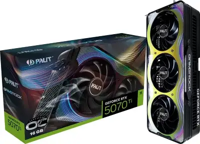 Видеокарта Palit PCI-E 5.0 PA-RTX5070Ti GAMEROCK OC NVIDIA GeForce RTX 5070TI 16Gb 256bit GDDR7 2295/28000 HDMIx1 DPx3 HDCP Ret