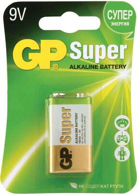 Элемент питания Крона GP Super GP1604AA21-5CRSBC1 G-TECH 6LR61 (1 шт в блистере)