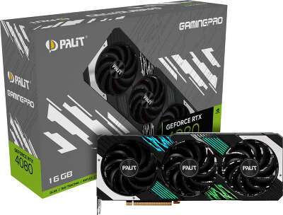 Видеокарта Palit NVIDIA nVidia GeForce RTX 4080 GAMINGPRO 16Gb DDR6X PCI-E HDMI, 3DP