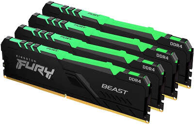 Набор памяти DDR4 DIMM 4x8Gb DDR3200 Kingston FURY Beast RGB (KF432C16BBAK4/32)