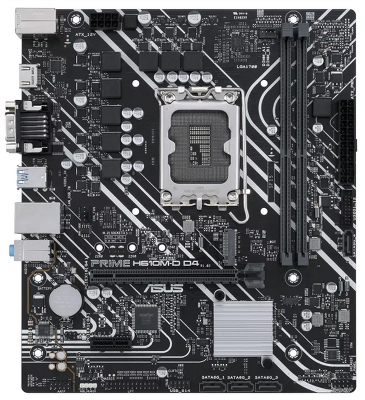 Материнская плата ASUS PRIME H610M-D D4, LGA1700, H610, 2*DDR4, 4*SATA, 1*M.2, 2*USB 3.2, 4*USB 2.0, 1*COM port, 1*PCIx16, 1*PCIx1, HDMI+D-Sub, mATX; 90MB1A00-M0EAY0