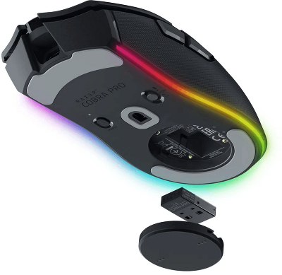 Мышь Razer Cobra Pro черный оптическая (30000dpi) беспроводная BT/Radio USB для ноутбука (8but)