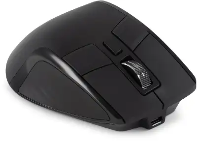 Мышь Оклик 502MW черный оптическая 2400dpi silent беспров. BT/Radio USB для ноутбука 9but (1978678)