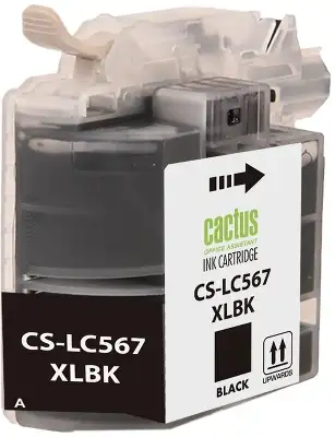 Картридж струйный Cactus CS-LC567XLBK черный (28.4мл) для Brother MFC-J2510 с чипом