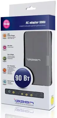 Блок питания Ippon S90U автоматический 90W 18.5V-20V 11-коннект. 4.5A 2.1A от бытовой электросети LED индикатор