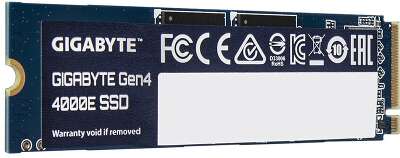Твердотельный накопитель SSD Gigabyte M.2 2280 250GB Gen4 4000E SSD PCI Express 4.0x4, NVMe 1.4, 3500/1800, MTBF 1.5M, 3D NAND, 150TBW, RTL