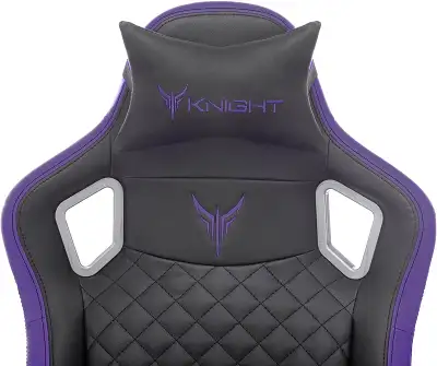 Кресло игровое Knight Outrider черный/фиолетовый ромбик эко.кожа с подголов. крестов. металл