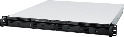 Системы хранения данных Synology 1U/4bay QC 2,2GhzCPU/2Gb(32)/RAID0,1,10,5,6/upto 8HDD (1xRX418)/2xUSB3.2/1eSATA/4GigEth/1xExpslot/iSCSI/2xIPcam/2xRPS/1YW/no rail
