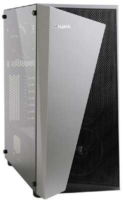 ZALMAN S4 Plus, без БП, боковое окно (акрил), черный,  ATX