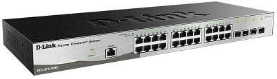 Коммутатор D-Link DGS-1210-28/ME/P/B2A Управляемый коммутатор 2 уровня с 24 портами 10/100/1000Base-T и 4 портами 1000Base-X SFP, функцией ИБП при подключении внешнего аккумулятора DC 12 В, возможностью его подзарядки и мониторинга статуса питания коммута