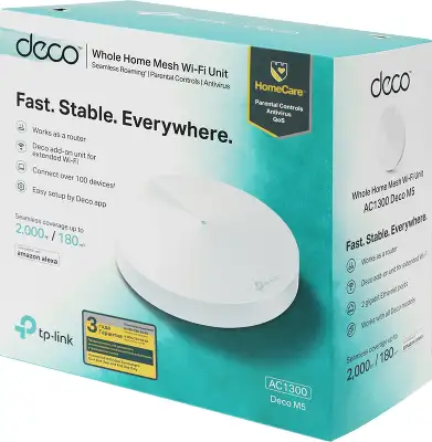 Mesh система TP-LINK Deco M5, 802.11a/b/g/n/ac, 2.4/5ГГц, до 1267 Мбит/с