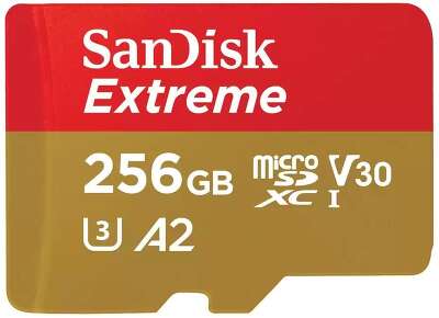 Карта памяти SanDisk Extreme microSD UHS I Card 256GB |SDSQXAV-256G-GN6MN|