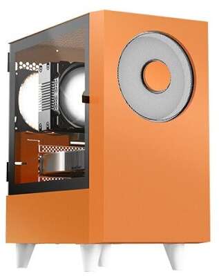 WIZMAX M-ATX Mini Tower case EM1 Woofer Orange