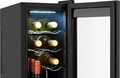 Винный шкаф Weissgauff WWC-12 Bottle 1-нокамерн. черный