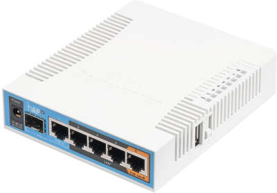 Роутер MikroTik RB962UiGS-5HacT2HnT hAP ac 2.4+5ГГц, 802.11a/b/g/n/ac, 5x Ethernet 1G, 1x SFP