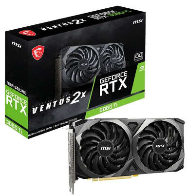 Видеокарта MSI NVIDIA nVidia GeForce RTX 3060Ti VENTUS 2X OCV1 8Gb DDR6 PCI-E HDMI, 3DP