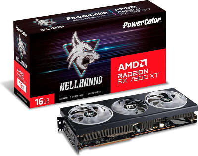 Видеокарта PowerColor PCI-E 4.0 RX7800XT 16G-L/OC AMD Radeon RX 7800XT 16Gb 256bit GDDR6 2124/19500 HDMIx1 DPx3 HDCP Ret