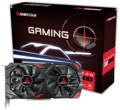 Видеокарта Biostar PCI-E 3.0 RX580 2048SP AMD Radeon RX 580 8Gb 256bit GDDR5 1274/7000 HDMIx1 DPx2 HDCP Ret