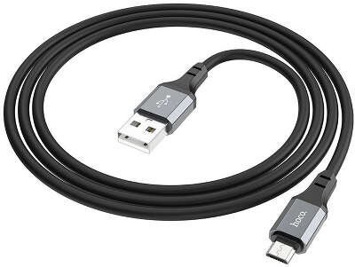 Кабель Hoco X86 Micro Spear X86 MICRO USB (m)-micro USB (m) 1м черный коробка