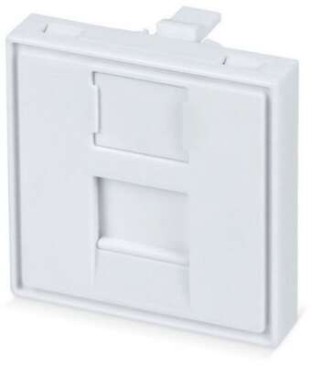 Лицевая розеточная панель 45х45 (Mosaic), 1 порт RJ45, с защитной шторкой (SMB-FP-069)