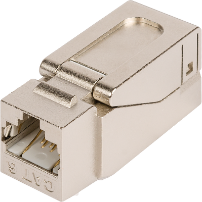 Модуль-вставка NIKOMAX типа Keystone, Кат.6 (Класс E), 250МГц, RJ45/8P8C, самозажимной, T568A/B, полный экран, металлик - гарантия: 5 лет расширенная / 25 лет системная
