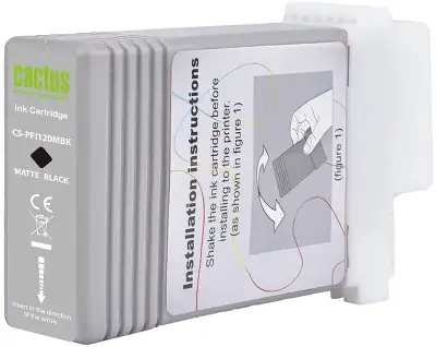 Картридж струйный Cactus CS-PFI120MBK PFI-120 MBK черный матовый (130мл) для Canon imagePROGRAF TM-200/TM-205/TM-300/TM-305 с чипом