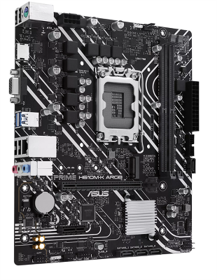Материнская плата ASUS PRIME H610M-K ARGB, LGA1700, H610, 2*DDR5, 2*DDR5, 4*SATA, 1*M.2, 2*USB 3.2, 4*USB 2.0, 1*PCIx16, 1*PCIx1, VGA+HDMII, mATX