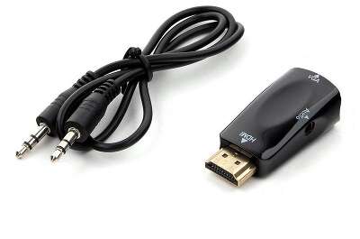 Переходник HDMI-VGA CABLEXPERT A-HDMI-VGA-02 (19M/15F, Jack3.5 аудиовыход) (A-HDMI-VGA-02)