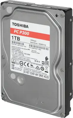 Жесткий диск Toshiba SATA-III 1TB HDWD110UZSVA Desktop P300 4KN (7200rpm) 64Mb 3.5