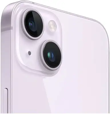 Смартфон Apple A2882 iPhone 14 128Gb 6Gb фиолетовый моноблок 3G 4G 1Sim 6.1" 1170x2532 iOS 16 12Mpix 802.11 a/b/g/n/ac/ax NFC GPS GSM900/1800 GSM1900 Protect