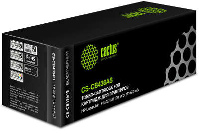Картридж лазерный Cactus CS-CB436AS CB436A черный (2000стр.) для HP LJ P1505/ M1120/M1522