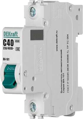 Авт. выкл. 1Р 16А х-ка C ВА-101 4,5кА DEKraft