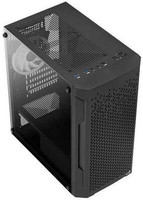 Корпус MiniTower AEROCOOL TRINITY MINI-G-BK-V2 black (mATX, без БП, 3xUSB Type-A) (4710562758627)