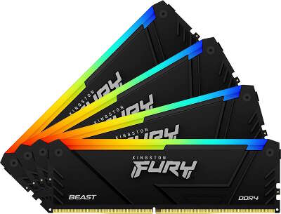 Набор памяти DDR4 DIMM 4x32Gb DDR3200 Kingston Fury Beast Black RGB (KF432C16BB2AK4/128)