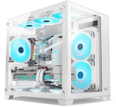 Корпус Formula Crystal Z5 TG белый без БП mATX 11x120mm 2xUSB2.0 1xUSB3.0 audio bott PSU
