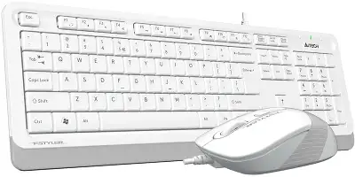 Клавиатура + мышь A4Tech Fstyler F1010 клав:белый/серый мышь:белый/серый USB Multimedia (F1010 WHITE)