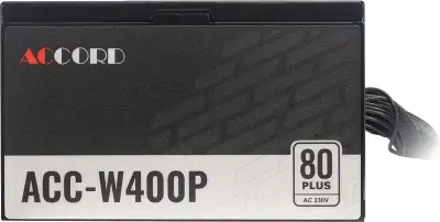 Блок питания Accord ATX 400W ACC-W400P 80+ white (20+4pin) APFC 120mm fan 6xSATA RTL