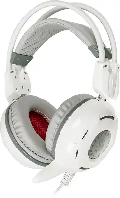 Наушники с микрофоном A4Tech Bloody G300 белый/серый 1.8м мониторные оголовье (G300 WHITE+GREY)