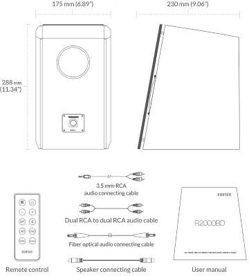 Колонки Edifier R2000DB 2.0 т.дерево 120Вт BT