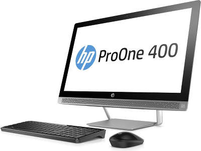 Моноблок HP ProOne 440 G3 23.8" i3-7100T/4/1000/HDG630/DVDRW/WiFi/BT/W10H/Kb+Mouse, черный и серебристый