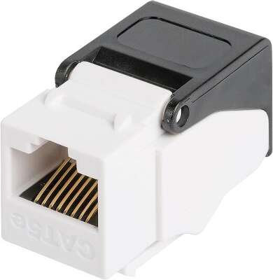 Модуль-вставка NIKOMAX типа Keystone, Кат.5е (Класс D), 100МГц, RJ45/8P8C, самозажимной, T568A/B, неэкранированный, белый - гарантия: 5 лет расширенная / 25 лет системная