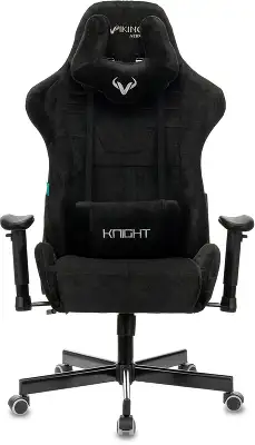Кресло игровое Zombie VIKING KNIGHT Fabric черный Light-20 с подголов. крестов. металл