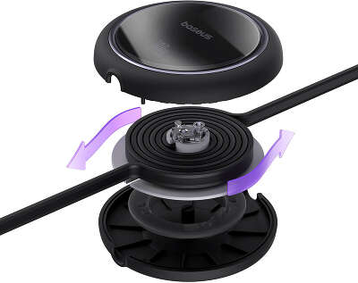 Кабель Baseus Free2Draw Mini 100W USB-C to USB-C скручивающийся, 1 м, Black [P1036450011100]