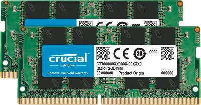 Набор памяти DDR4 SODIMM 2x16Gb DDR2400 Crucial (CT2K16G4SFD824A)